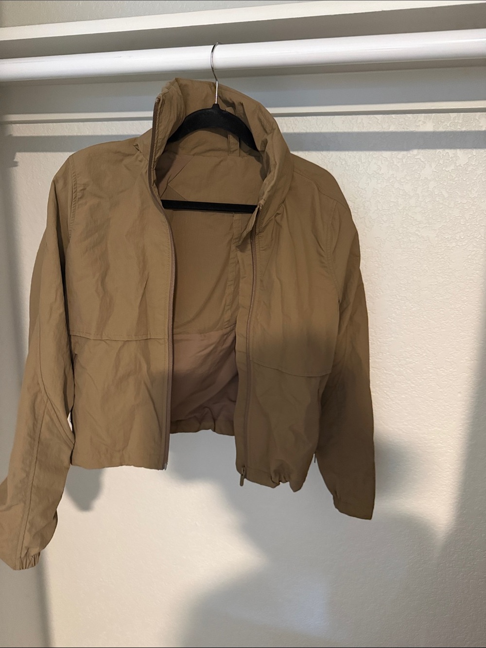 Quince Tan Cropped Trench Jacket